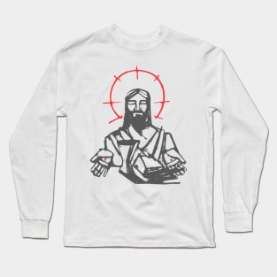 Jesus Christ and Eucharist symbols Long Sleeve T-Shirt